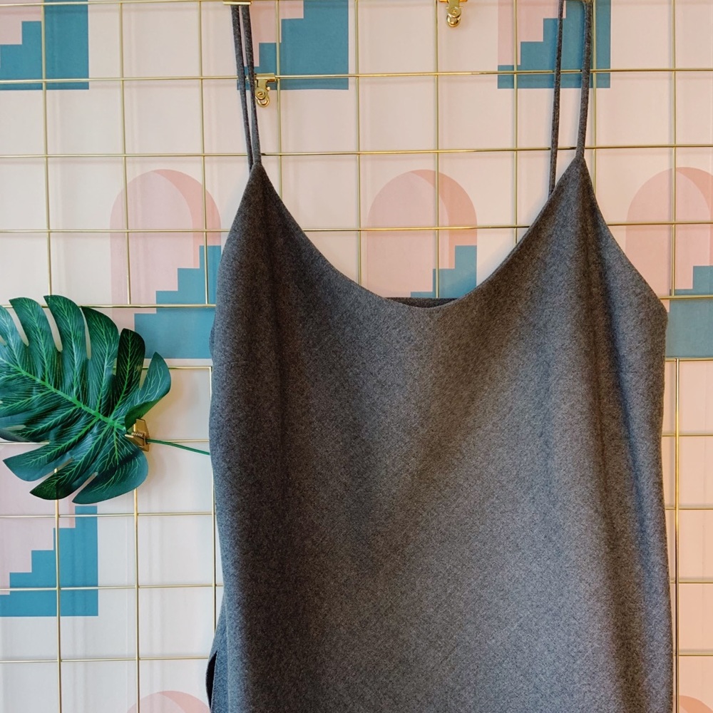 Zara grey spaghetti strap top